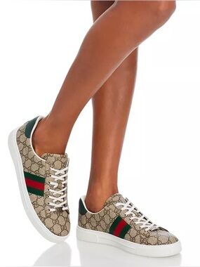 Authentic Gucci Women's Ace Low Top Sneakers